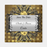 Gold Save the Date Weddings Magnet
