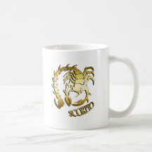 GOLD SCORPIO COFFEE MUG