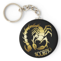 GOLD SCORPIO KEYCHAINS