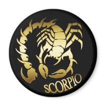 GOLD SCORPIO FRIDGE MAGNET