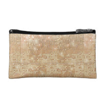 Gold Sequin Bagette Bag Makeup Bags