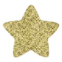 Gold Sequin Effect Star Sticker Sheets