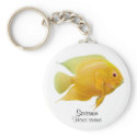 Gold Severum Cichlid Keychain