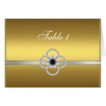 Gold Silver Diamond Black Jewel Table Card 1
