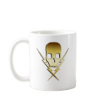 GOLD SKULL AND LIGHTNING BOLTS mugs