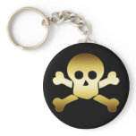 GOLD SKULL & CROSSBONES keychains