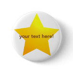 Gold star - button badge
