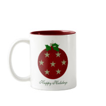 Gold Star Christmas Ornament Mug