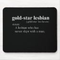 GOLD STAR LESBIAN (definition) mousepads