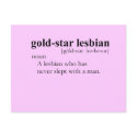 GOLD STAR LESBIAN (definition) postcards