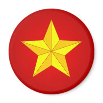 Gold Star Refrigerator Magnet