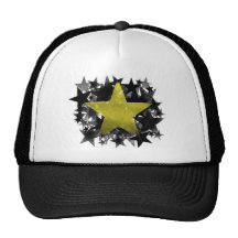 Gold Star Mesh Hats
