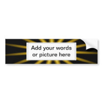 Gold star on black background bumper sticker