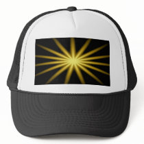Gold star on black background hats