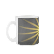 Gold star on black background coffee mugs