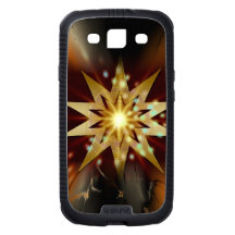 Gold Star Shapes with a Grungy Background Samsung Galaxy S3 Cover