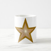 Gold Star  two tone mug white