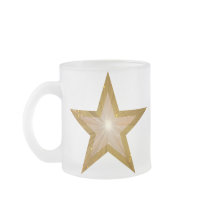 Gold Star  'Your Text' two tone mug white