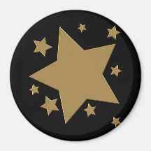 Gold Stars Refrigerator Magnet
