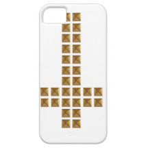 Gold Studded Inverted Cross iPhone 5 Cases
