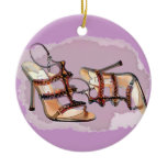Gold Studded Sandal Stilettos Ornament