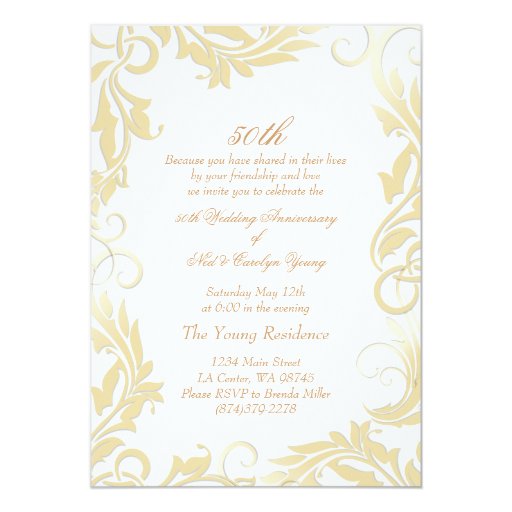 50th wedding anniversary reception invitations gold swirl 50th wedding anniversary invitation zazzle 50th wedding anniversary reception invitations gold swirl 50th wedding anniversary invitation zazzle