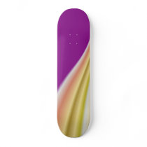 Gold swirl on purple background skateboard