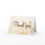 Gold Swirl Thank you Card