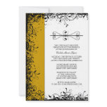 Gold Swirls Quinceanera Invitations