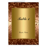 Gold Table Placement Card Menu