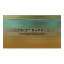Gold Teal Green Stripe Business Card