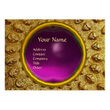 GOLD THRACIAN DISC MONOGRAM  Purple Amethyst Gem Business Card Templates