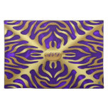 Gold Tiger Purple Satine Lush Placemats