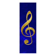 gold treble clef business cards