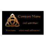 Gold Trinity Knot Business Card Template