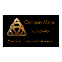 Gold Trinity Knot Business Card Template