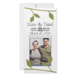 Gold Twig and Leaf Save The Date photo cards