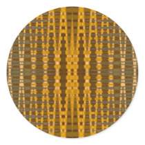 gold visions round sticker
