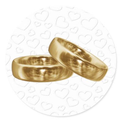 Gold Wedding Band Stickers by cooltees Gold Bands Wedding rings with a 