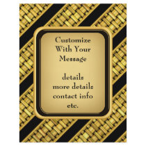 Gold Wicker Stripes Full Color Flyer