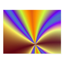 Gold, Yellow, Blue and Purple Abstract Light Post Cards