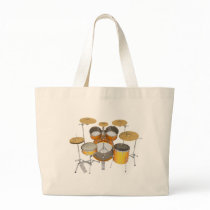 Gold / Yellow Drum Kit: Tote Bags