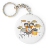 Gold / Yellow Drum Kit: keychains