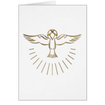 Golden "3-D" Ascent of The Holy Spirit Cards