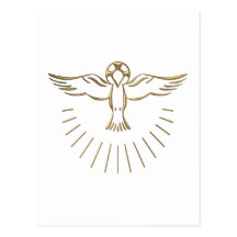 Golden "3-D" Ascent of The Holy Spirit Post Card