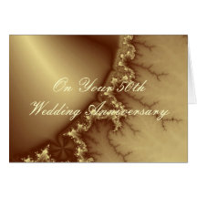 Golden 50th Wedding Anniversary Card