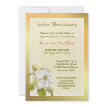 golden 50th wedding anniversary invitation