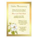 golden 50th wedding anniversary invitation