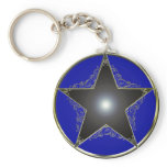 Golden 5 Point Star 2 keychains