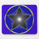 Golden 5 Point Star 2 Mouse Mat